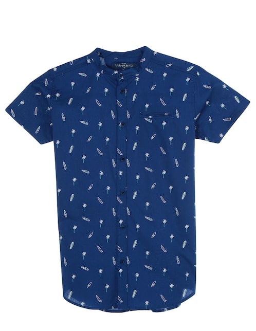 Camisa casual de algodón manga corta para niño