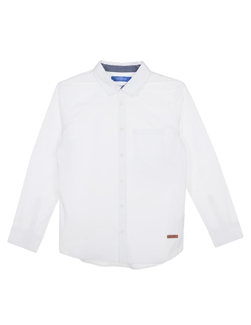 Camisa casual de algodón manga larga para niño 1