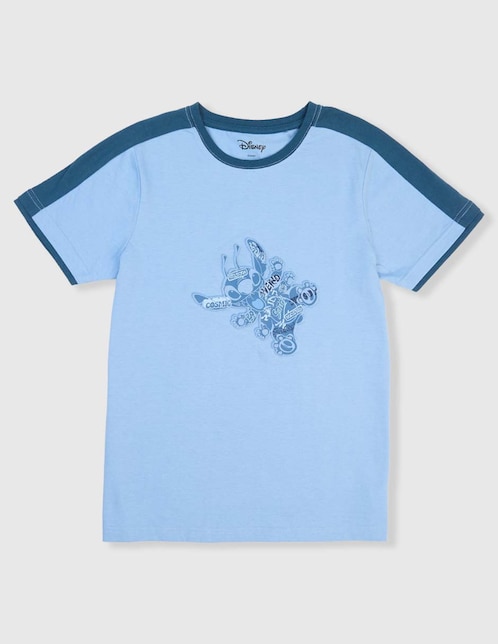 Playera Disney DTR Stitch manga corta para niño