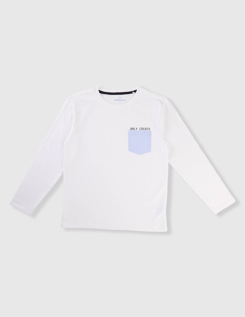 Playera Weekend manga larga para niño