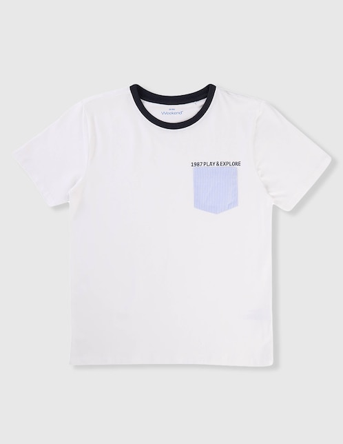 Playera Weekend manga corta para niño