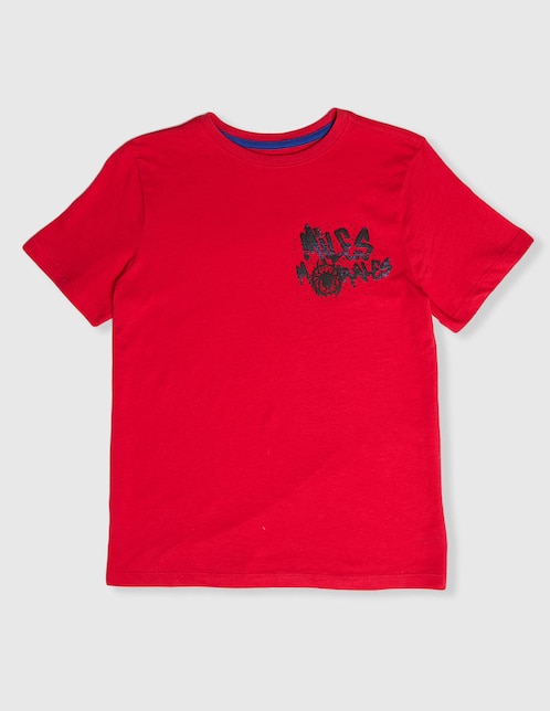 Playera Disney DTR Miles Morales Spider-Man manga corta para niño