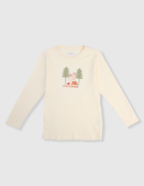 Playera Weekend manga larga para niño