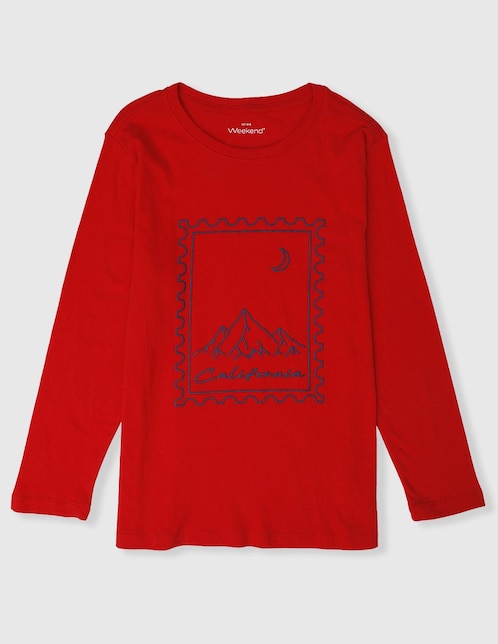 Playera Weekend manga larga para niño