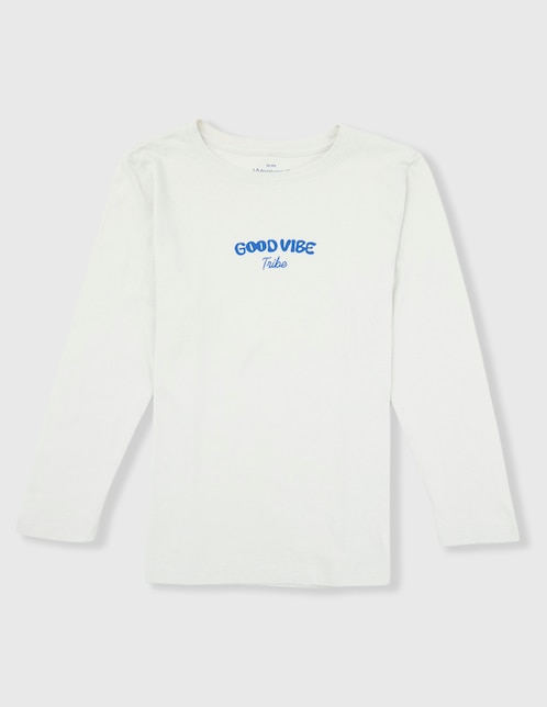 Playera Weekend manga larga para niño