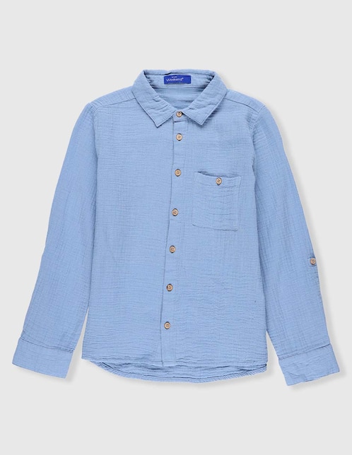 Camisa casual Weekend de algodón manga larga para niño