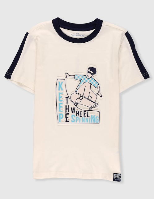 Playera Weekend manga corta para niño