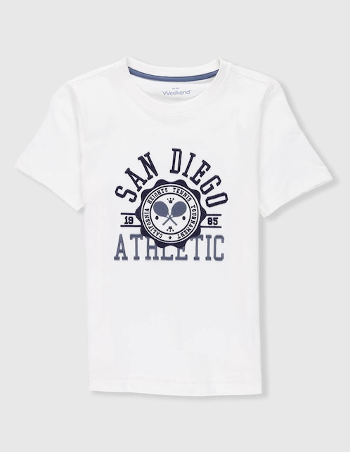 Playera Weekend manga corta para niño