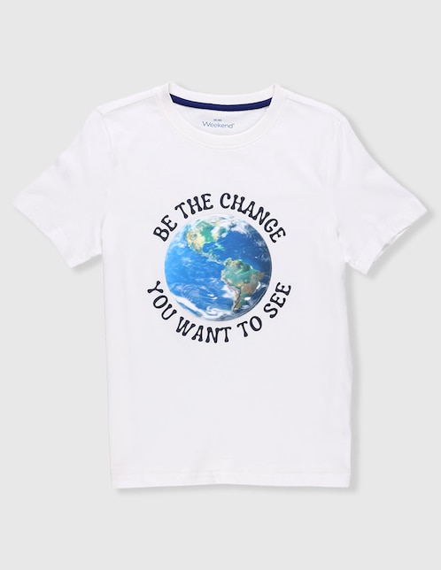 Playera Weekend manga corta para niño