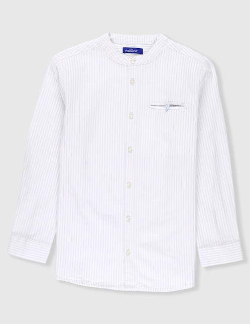 Camisa casual de algodón manga larga para niño 1