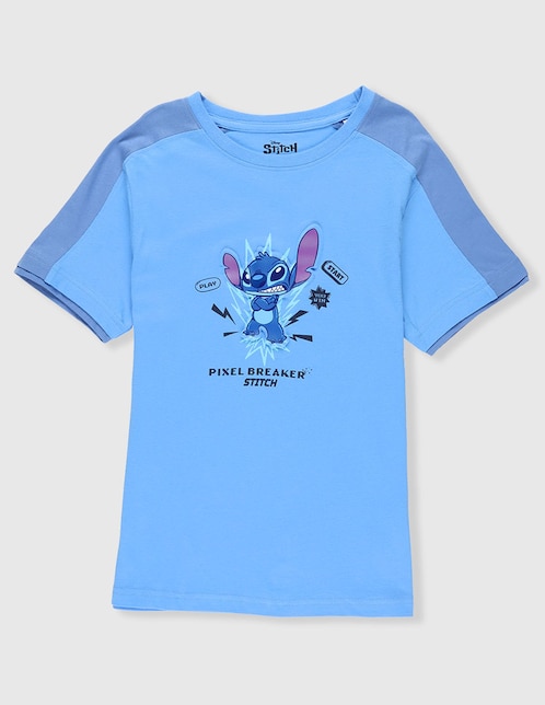 Playera Disney Dtr Stitch manga corta para niño