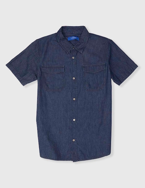 Camisa casual Weekend de mezclilla manga corta para niño