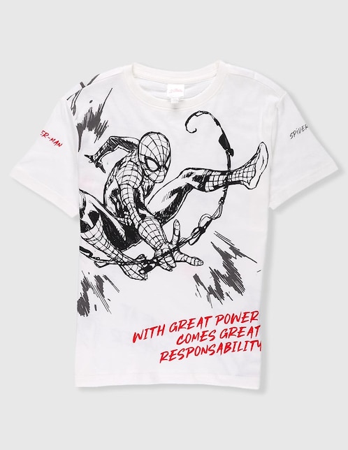 Playera Marvel DTR Spider-Man manga corta para niño