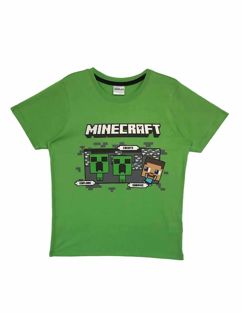 Playera Minecraft Minecraft manga corta para niño