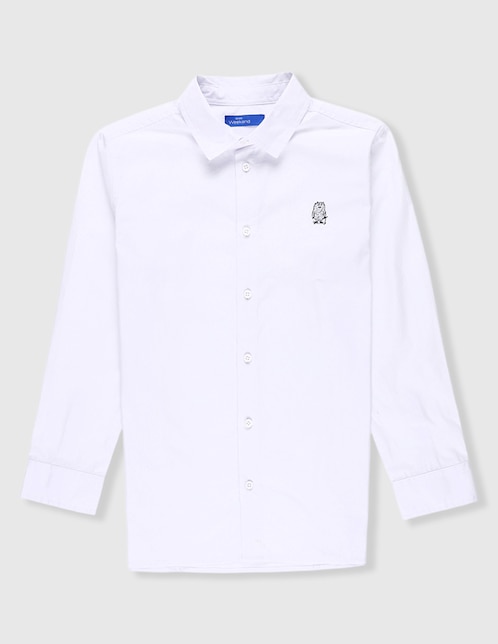 Camisa de vestir Weekend de algodón manga larga para niño