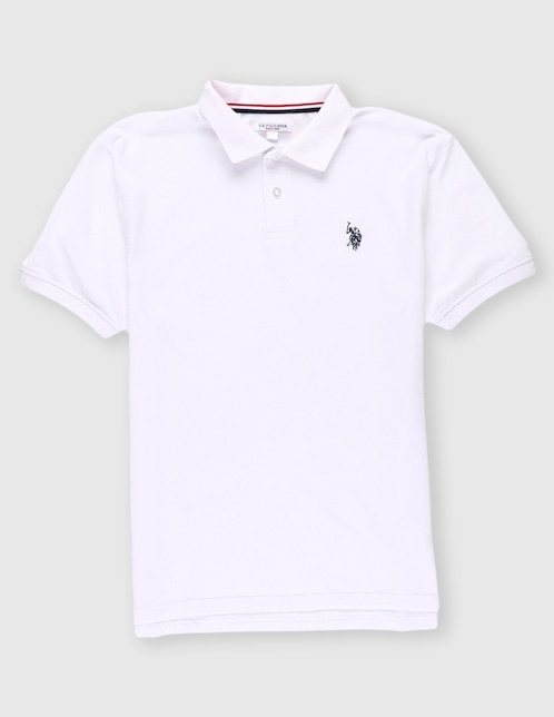 Playera tipo polo de algodón para niño 1