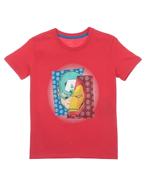 Playera Marvel Manga Corta Para Niño