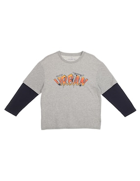 Playera Weekend Manga Larga Para Niño