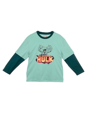 Playera Marvel DTR Manga Larga Para Niño