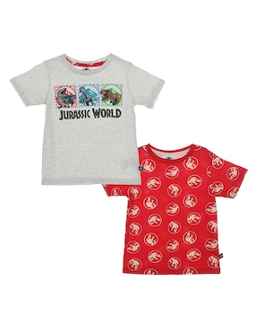 Playera Jurassic World Manga Corta Para Niño