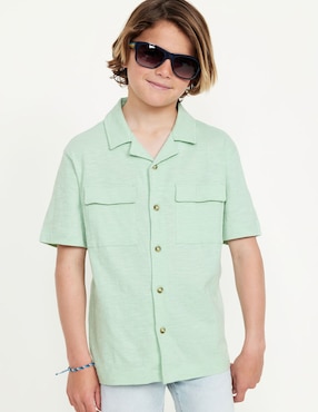 Camisa Casual Old Navy De Algodón Manga Corta Para Niño