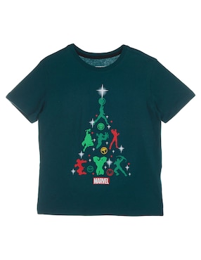 Playera Navideña Disney DTR Manga Corta Para Niño