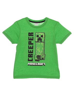 Playera Minecraft Manga Corta Para Niño