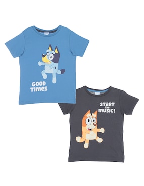 Set Playera Tycoon Bluey Manga Corta Para Niño