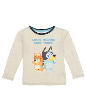 Playera Bluey Manga Larga Para Niño