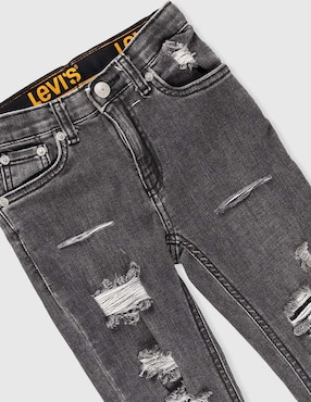 Jeans straight Levi´s 510 lavado destruido para niño