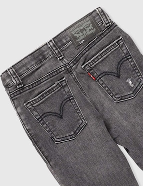 Jeans straight Levi´s 510 lavado destruido para niño
