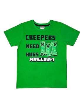 Playera Minecraft Manga Corta Para Niño