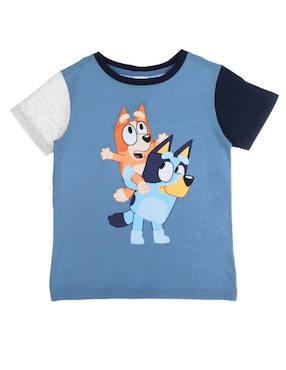 Playera Bluey Manga Corta Para Niño