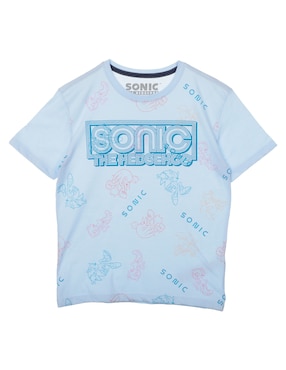 Playera Sonic Manga Corta Para Niño