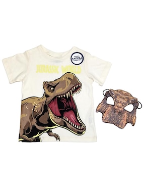 Playera Jurassic World Manga Corta Para Niño