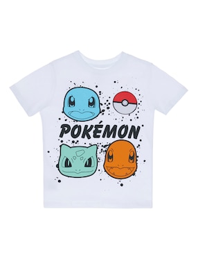 Playera Pokemon Manga Corta Para Niño