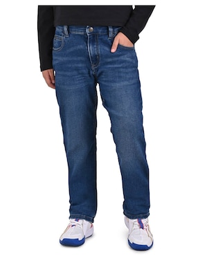 Jeans Slim Yale Lavado Medio Para Niño