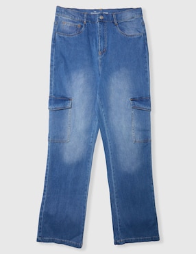 Jeans cargo straight Weekend deslavado para niño