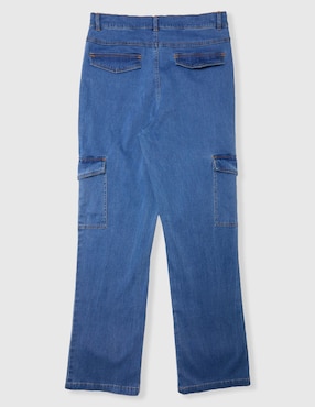 Jeans cargo straight Weekend deslavado para niño