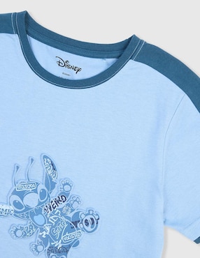 Playera Disney DTR Stitch manga corta para niño