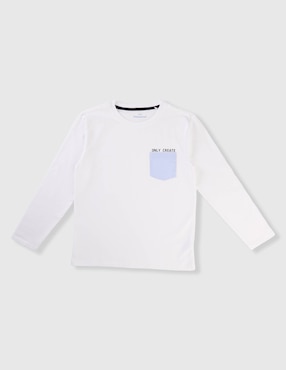 Playera Weekend manga larga para niño
