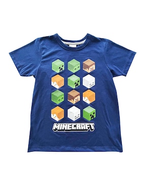 Playera Minecraft Manga Regular Para Niño