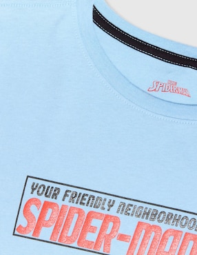 Playera Disney Dtr Marvel Spider-Man manga corta para niño