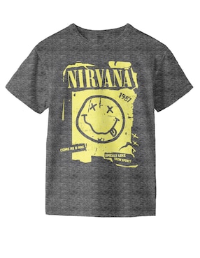 Playera Bravado Nirvana manga corta para niño
