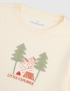 Playera Weekend manga larga para niño