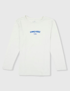 Playera Weekend manga larga para niño