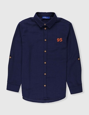 Camisa casual Weekend de algodón manga larga para niño