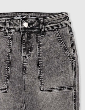 Jeans straight Weekend deslavado para niña