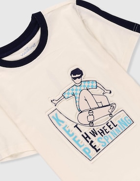 Playera Weekend manga corta para niño