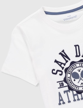 Playera Weekend manga corta para niño